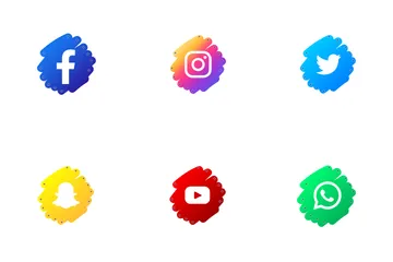 Medios de comunicación social Paquete de Iconos