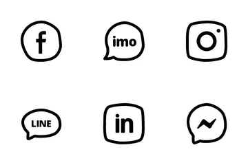 Medios de comunicación social Paquete de Iconos