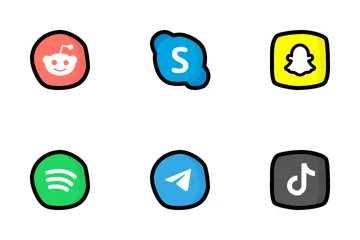 Medios de comunicación social Paquete de Iconos