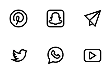 Medios de comunicación social Paquete de Iconos