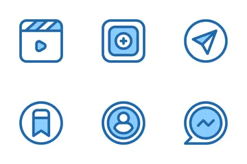 Medios de comunicación social Paquete de Iconos