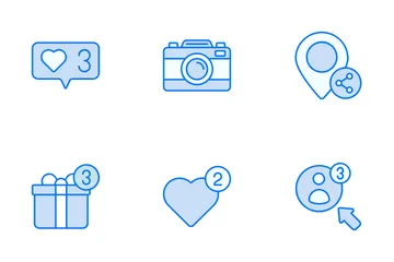 Medios de comunicación social Icon Pack