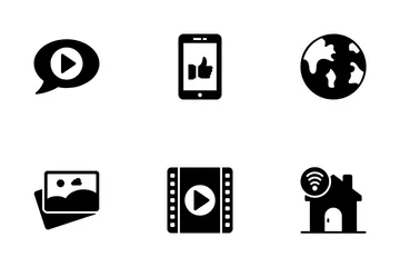 Medios de comunicación social Icon Pack