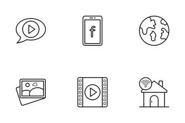 Medios de comunicación social Icon Pack