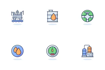 Refinaria de óleo Pacote de Ícones