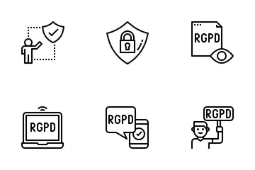 Reglamento General de Protección de Datos (GDPR) Paquete de Iconos