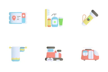 Reisen und Tourismus Symbolpack