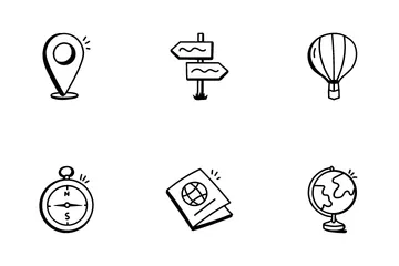 Reise-Doodle Icon Pack