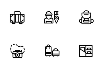 Reiseutensilien Symbolpack