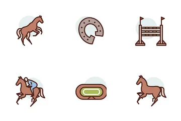 Pferde-Reiten Symbolpack