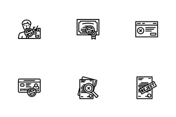 Reject Deny Document Cancel Icon Pack