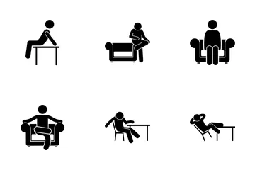 Relaxing Man Icon Pack