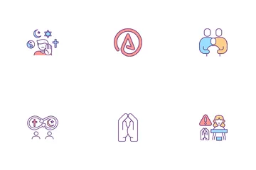 Religious Values And Problems Icon Pack