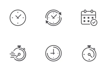 Hora y reloj Paquete de Iconos