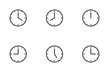 Hora del reloj Paquete de Iconos