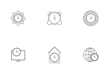 Reloj y tiempo Paquete de Iconos