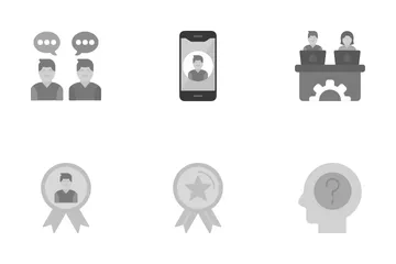 Remote Collaboration Teamwork Test Task Icon Pack