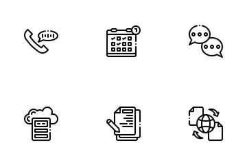 Remote Collaboration Tools Icon Pack