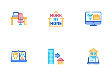 Remote Work Freelance Icon Pack