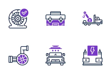 Reparación de autos Paquete de Iconos