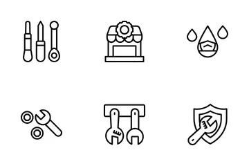 Reparación de autos Paquete de Iconos
