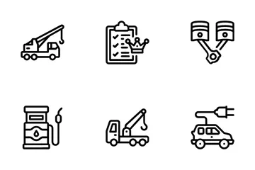 Reparación de autos Paquete de Iconos