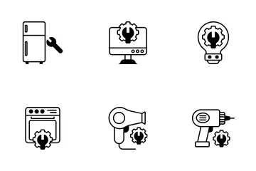 Reparación de electrodomésticos Paquete de Iconos