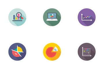 Reports And Charts Flat Icons 2 Icon Pack