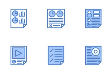 Reports Sketch Icon Pack
