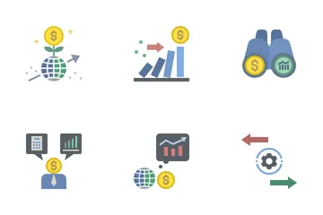 Reprise économique mondiale Pack d'Icônes