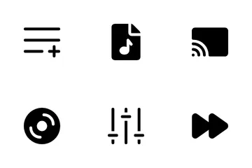 Reproductor de música y vídeo Paquete de Iconos