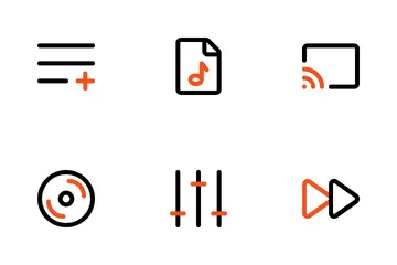 Reprodutor de música e vídeo Pacote de Ícones