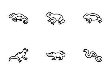 Reptiles et amphibiens Pack d'Icônes