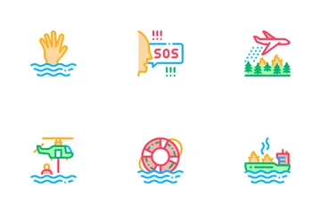 Rescuer Equipment Icon Pack
