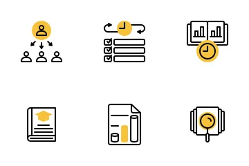 Research And Data Processing Icon Pack