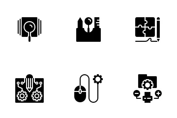 Research And Data Processing Icon Pack