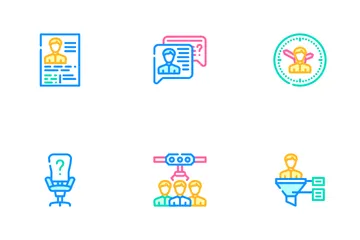 Département des Ressources Humaines RH Pack d'Icônes