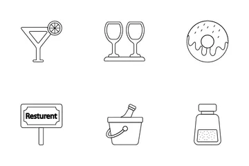 Restaurant And Hotel Icon Pack