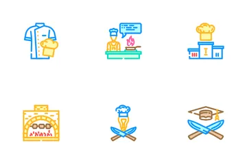 Restaurant Chef Cook Food Icon Pack