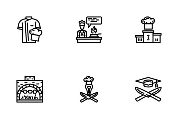 Restaurant Chef Cook Food Icon Pack