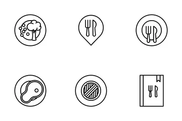 Restaurant (outline) Icon Pack