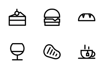 Restaurant Set 2 Outline Icon Pack