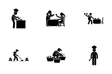 Restaurant Worker Icon Pack