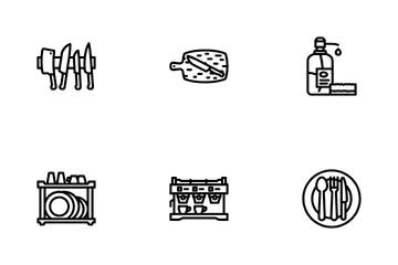 Restaurantausstattung Küche Symbolpack