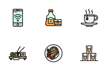 Restaurante Paquete de Iconos