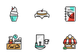 Restaurants, Food And Drink Icon Pack