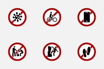 Restricted Signs Icon Pack