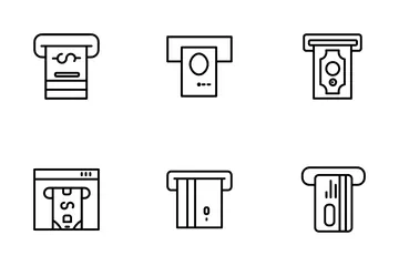 Retiro de efectivo Paquete de Iconos