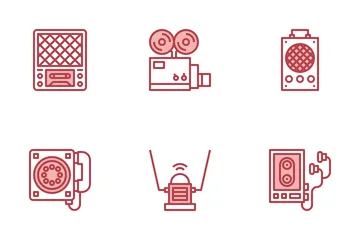 Retro Electronics Icon Pack
