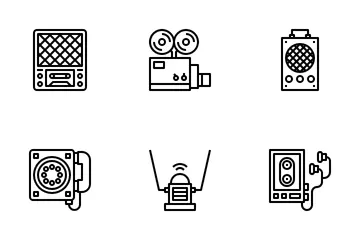 Retro Electronics Icon Pack